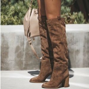 VICI dolls 'The Saint' Slouch boot in Camel size 8